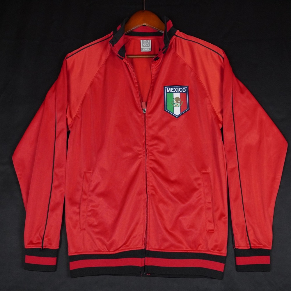Rhinox Track Jacket Mens Small Red Mexico Soccer National Team Full Zip Poly
